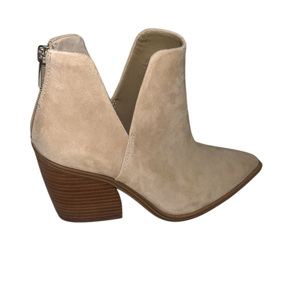 NEW Vince Camuto Gigietta Tan Suede Leather Split Ankle Pointed Bootie 9 M Boots - Picture 5 of 9